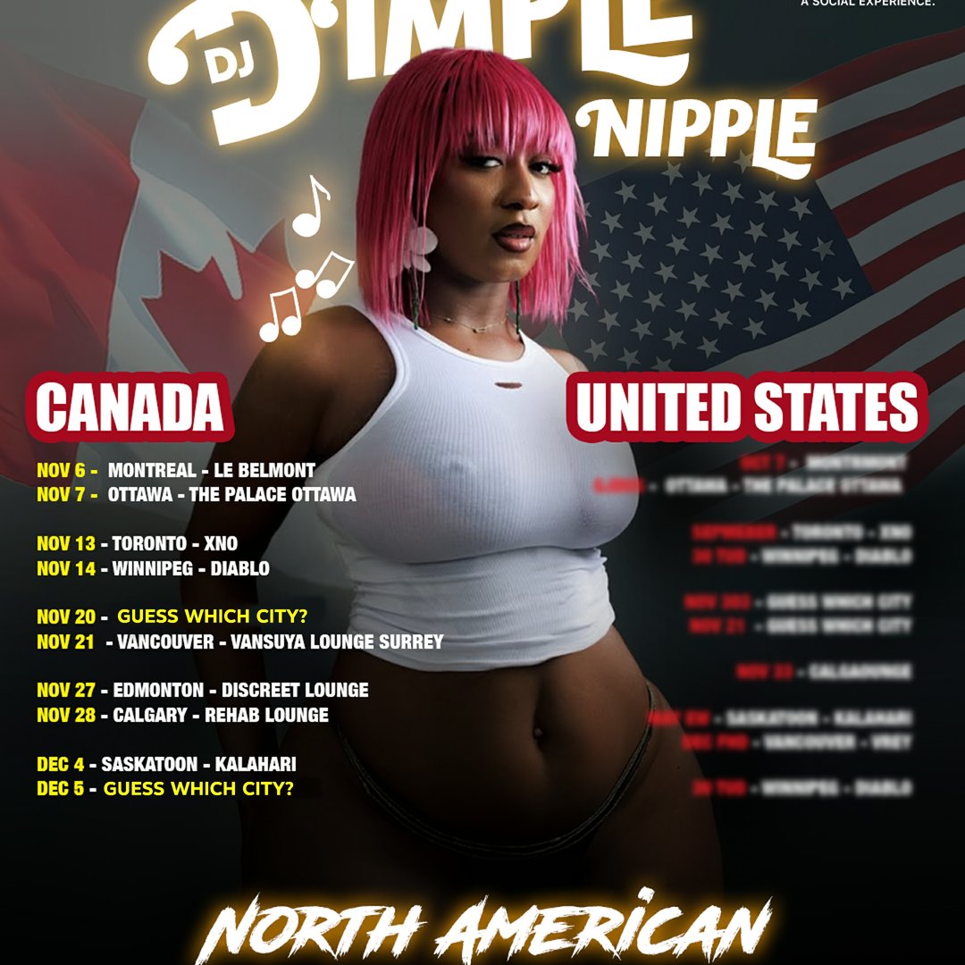 DJDIMPLENIPPLE VANCOUVER SHOW SATURDAY NOV 21 2026