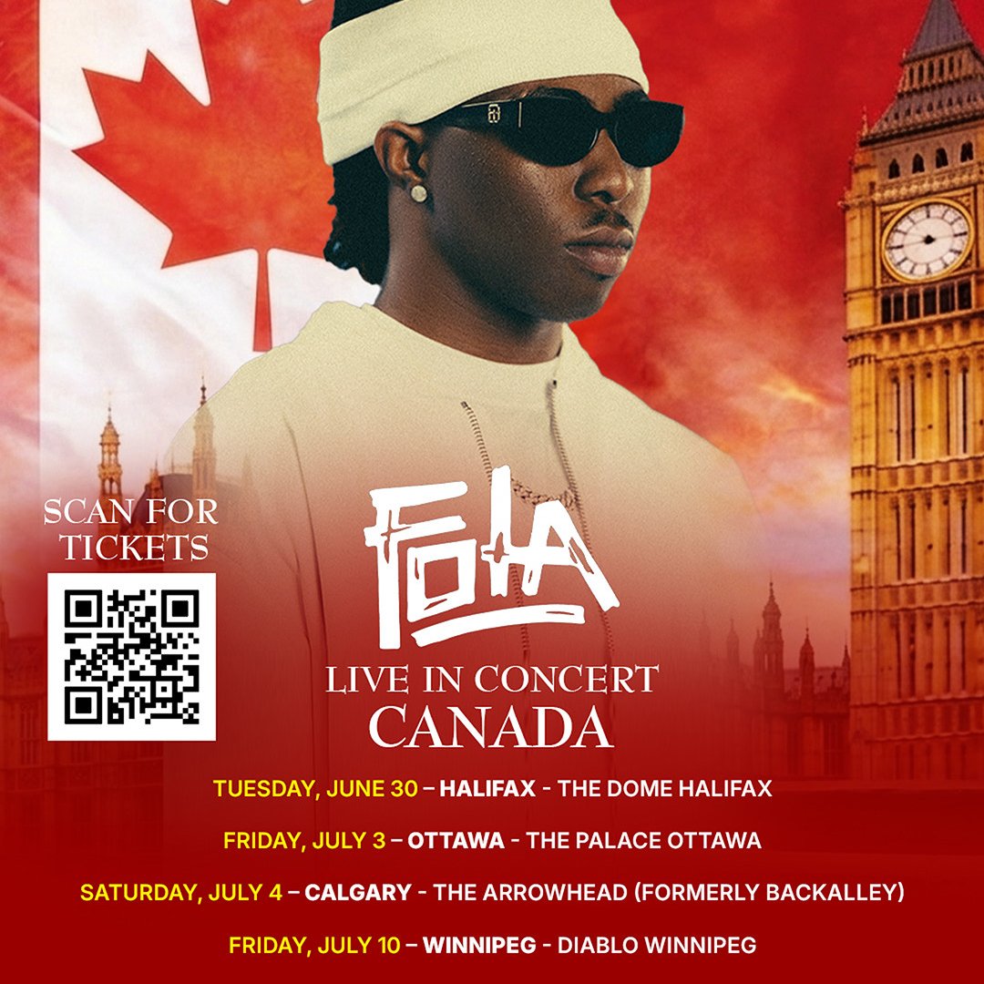 Fola Concert - Ottawa - The Palace Ottawa - Show starts 10PM prompt - FRIDAY JULY 3RD