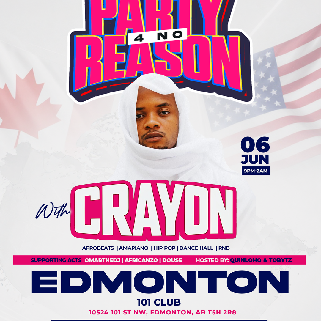 CRAYON PARTY WITH EDMONTONIANS - SATURDAY JUNE 6 2026 - 9.30PM TILL MAMA CALLS @101 CLUB